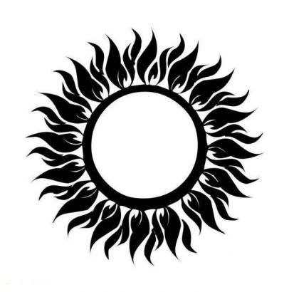 Tribal Sun And Moon Tattoo